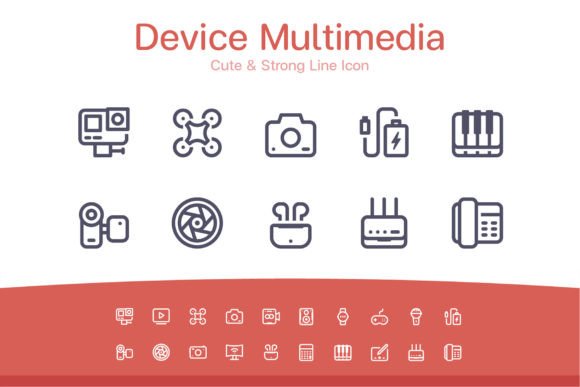 Device Multimedia Line Icon: A Versatile Design Asset